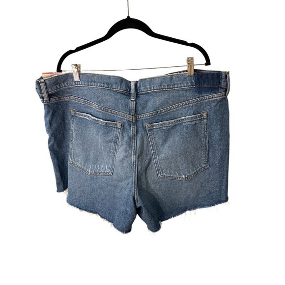 Abercrombie & Fitch The 4" Mom Short High Rise Denim Shorts Distress Size 35 NWT - Picture 4 of 9